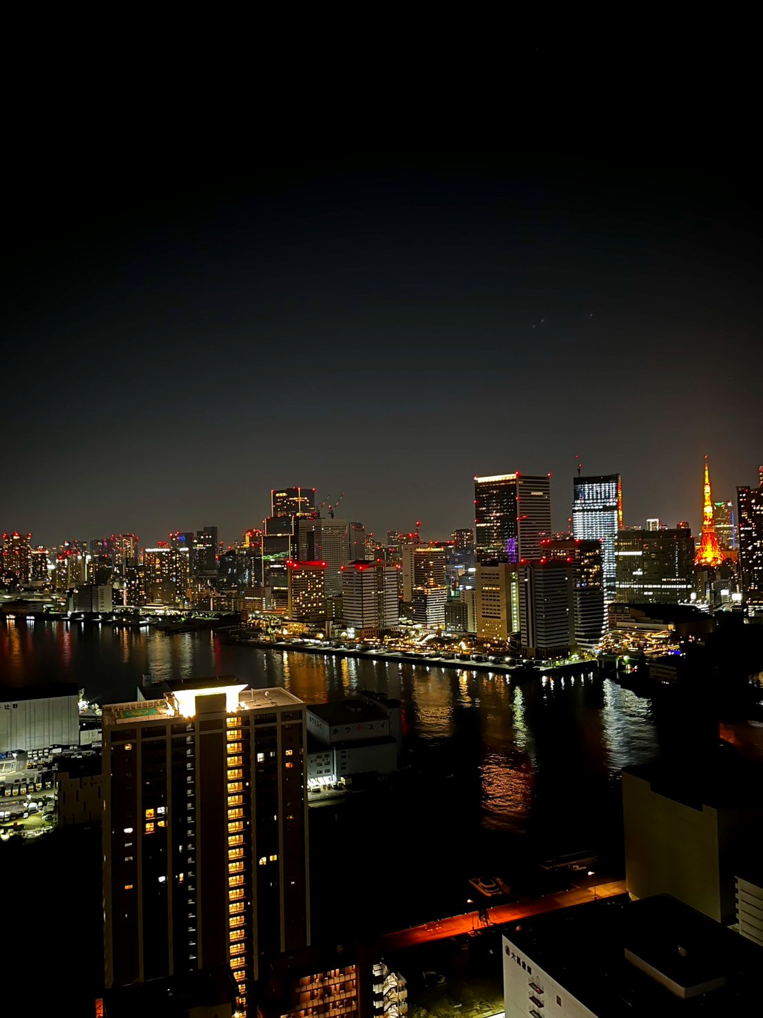 夜景と東京タワー